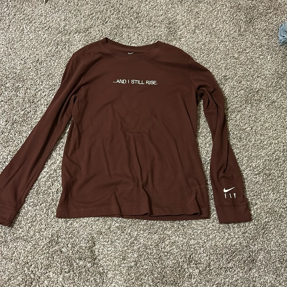 Nike burgundy long sleeve, size medium